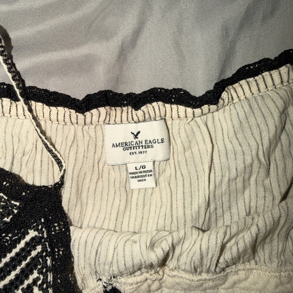 American Eagle Outfitters Black and Cream Camisole - Picture 2 of 3